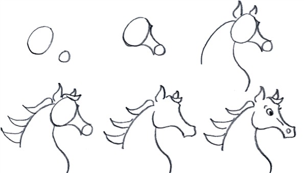 Draw Cartoon Horses Step By Step