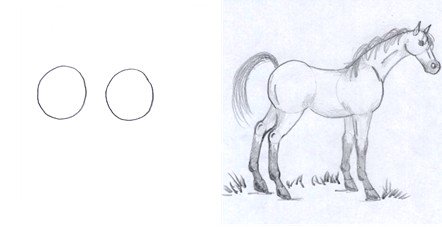 How To Draw A Simple Horse, Step by Step, Drawing Guide, by Dawn - DragoArt